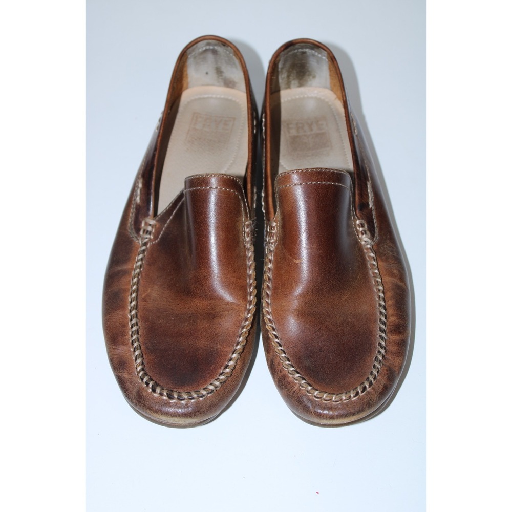 Frye Men's Size US 9.5 Brown Leather Lewis Venetian Loafers
